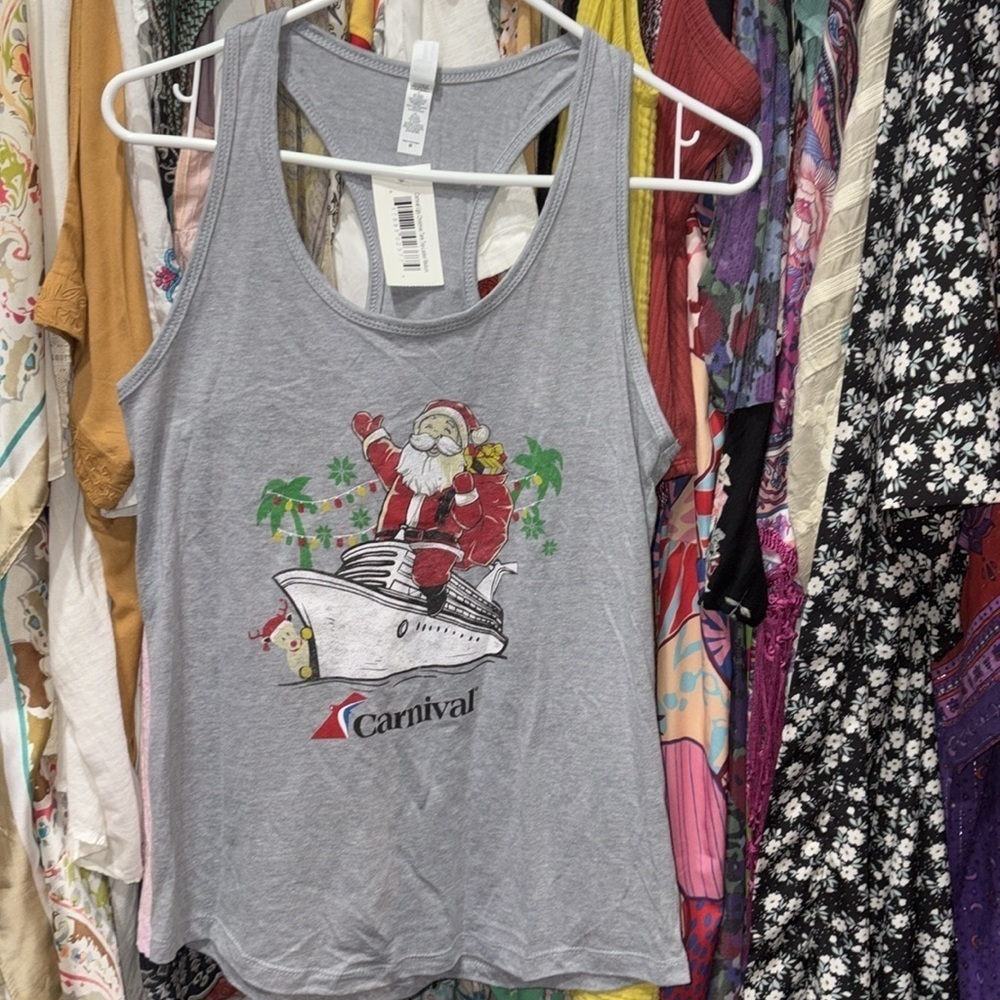 Santa Claus Christmas Cruise Tank Top - Carnival Cruise Ship NWT